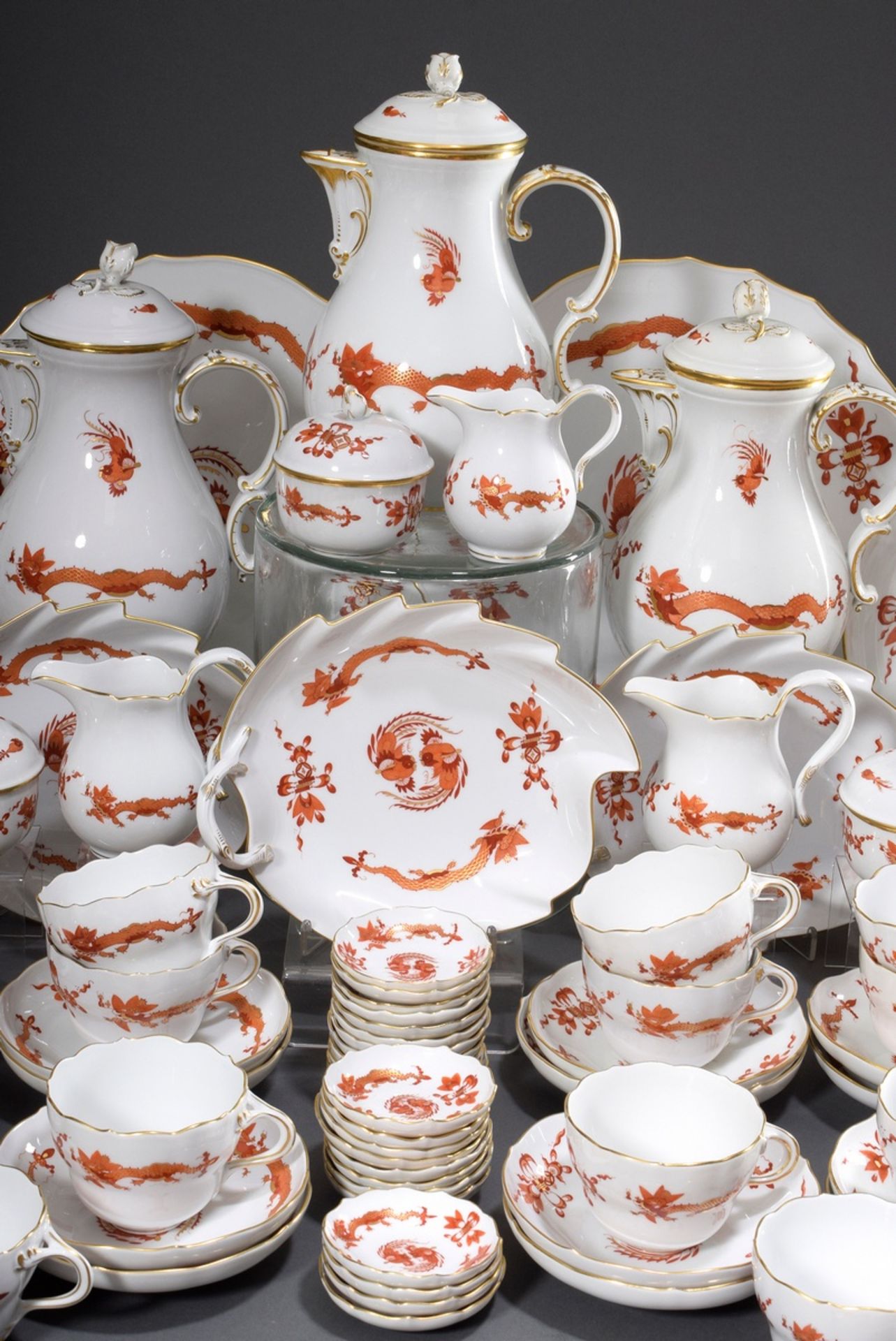 90 Teile opulentes Meissen Kaffeeservice für 24 | 90 pieces opulent Meissen coffee service for 24 - Bild 2 aus 7