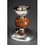 Martellierter Leuchter mit Holz Baluster, Wilken | Martellated candlestick with wooden baluster, Wi