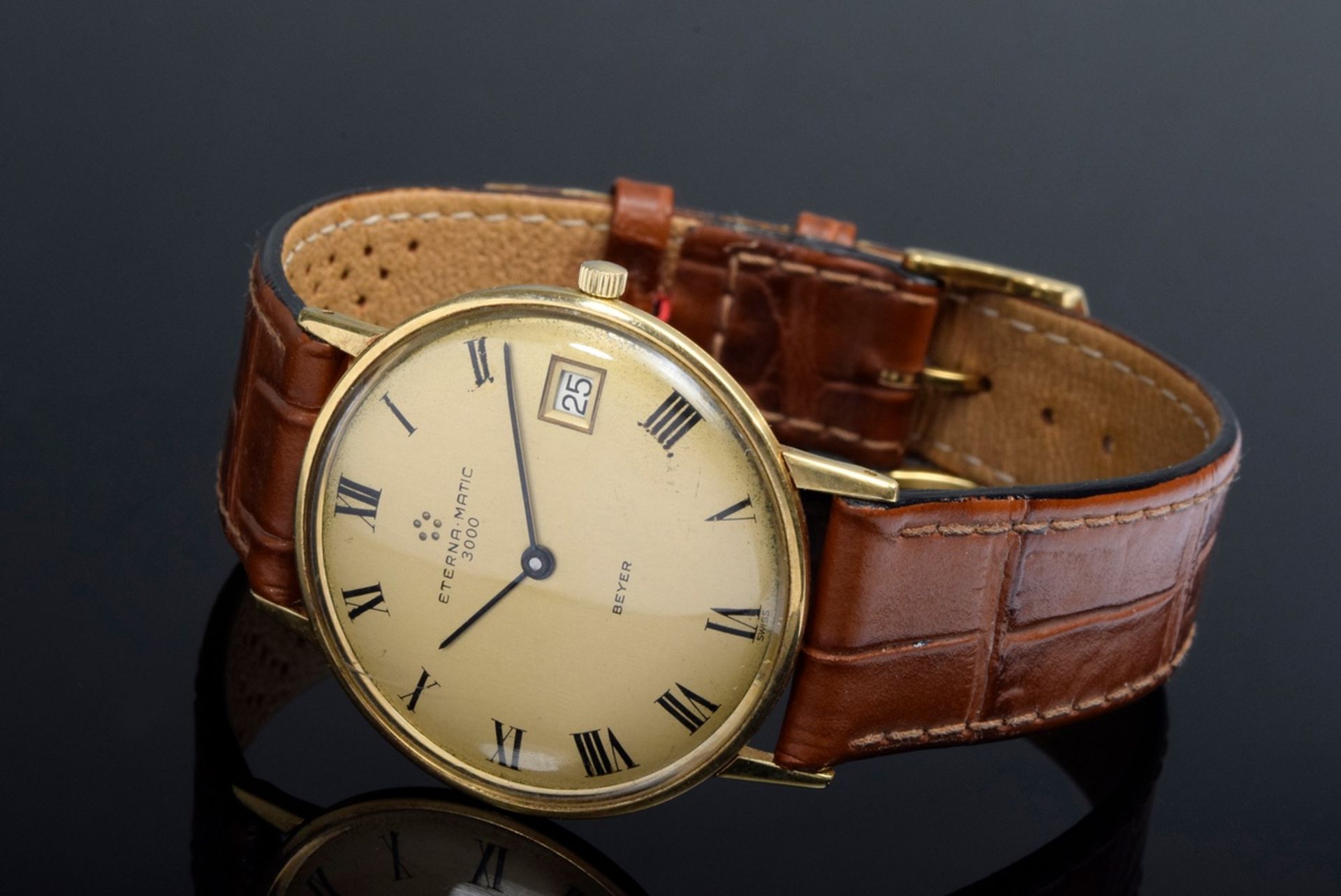GG 750 Eterna Matic "3000 Beyer" Armbanduhr mit | GG 750 Eterna Matic "3000 Beyer" wristwatch with - Image 2 of 5