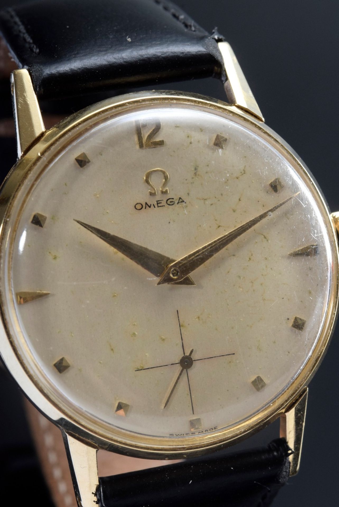 Elegante Omega GG 585 Herrenarmbanduhr, Handaufz | Elegant Omega GG 585 men's wristwatch, manual wi - Bild 5 aus 5