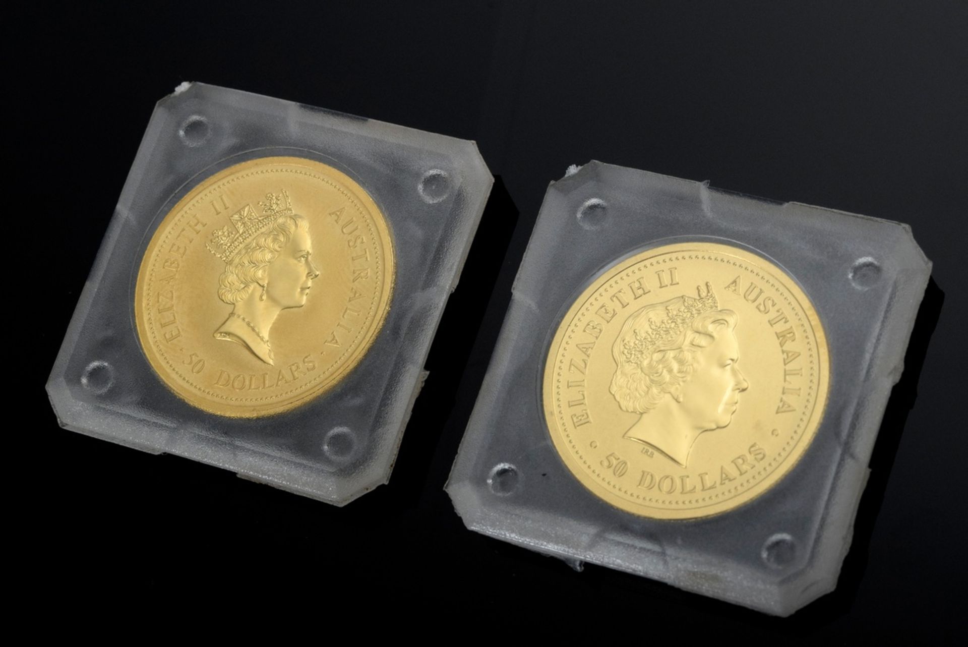 2 Diverse GG 999,9 Münzen: The Australien Nugget, | 2 Various GG 999.9 coins: The Australia Nugget, - Bild 2 aus 2