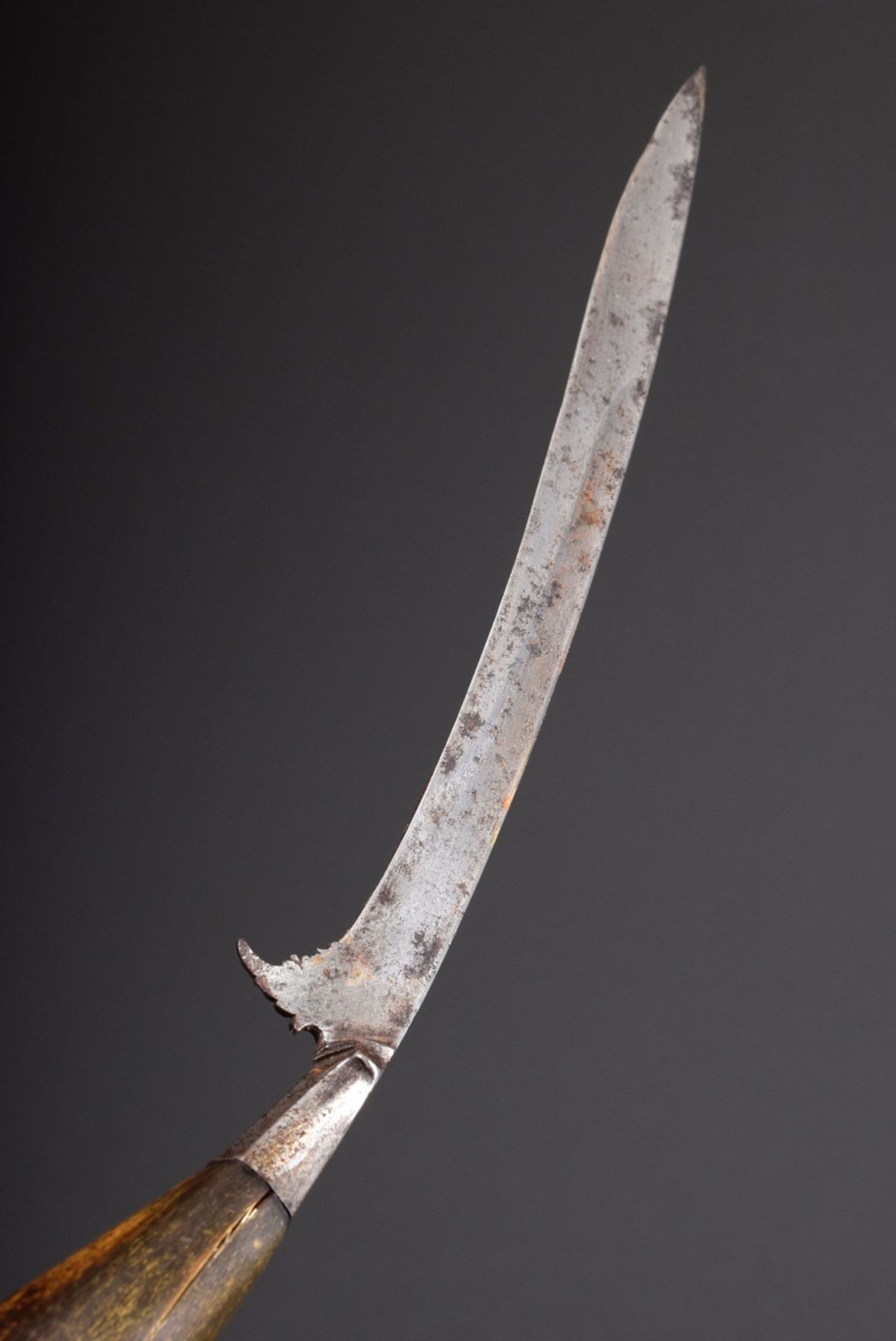 Malayischer Bade-Bade (Dolch) mit Büffelhorngrif | Malay bade-bade (dagger) with buffalo horn handl - Bild 6 aus 9