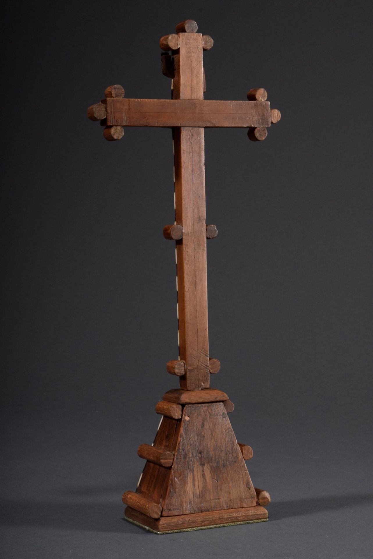 Standkruzifix "Jerusalem-Kreuz", Ebenholz mit Pe | Standing crucifix "Jerusalem Cross", ebony with - Image 2 of 5