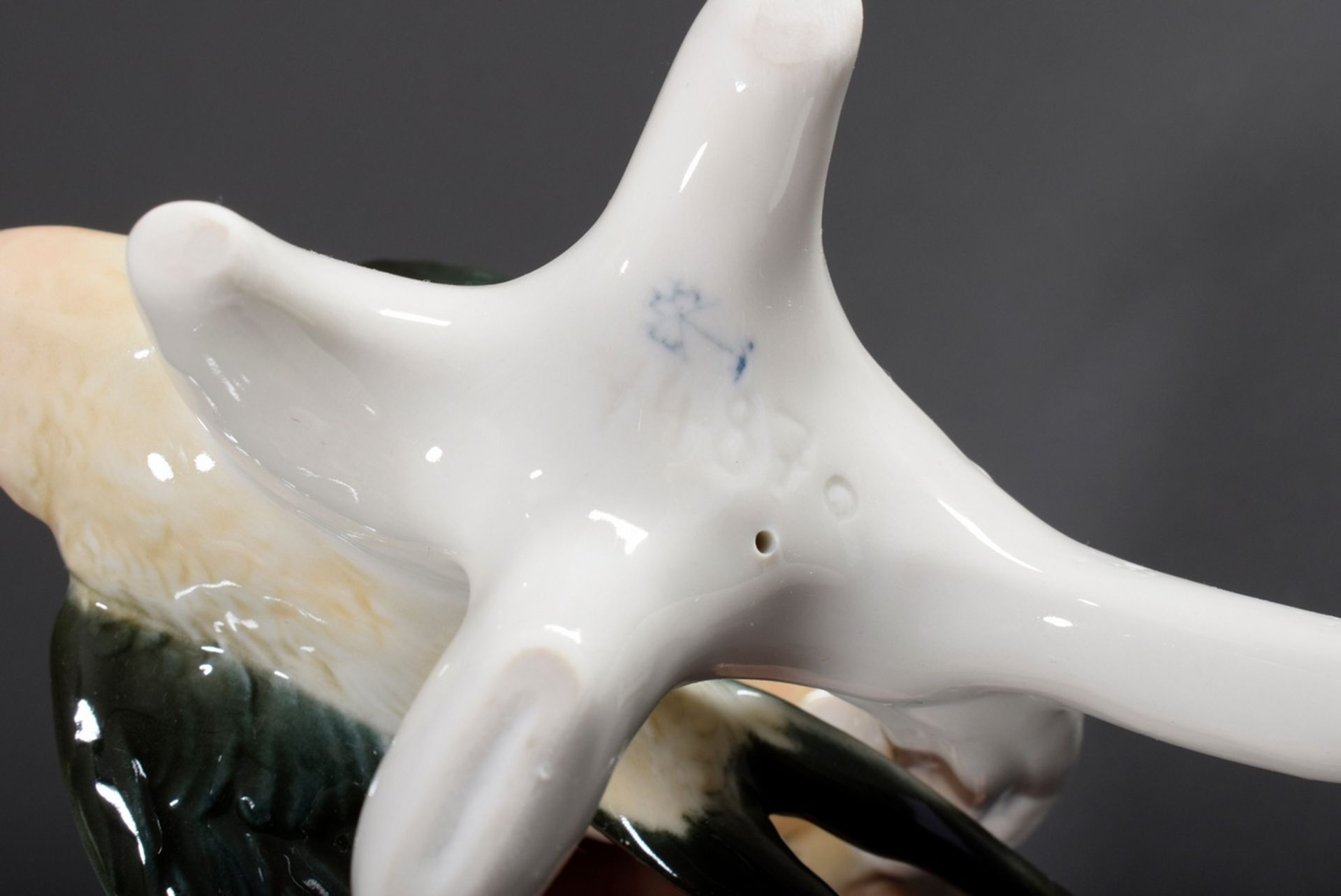 3 Diverse Ens Porzellan Gruppen "Reiher", "Welle | 3 Various Ens porcelain groups "Herons", "Budger - Image 7 of 10