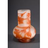 Kleine Gallé Vase "Fuchsien" mit orangem Überfan | Small Gallé vase "Fuchsias" with orange overlay