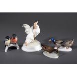 4 Diverse Rosenthal Gruppen "Hahn und Henne", "S | 4 Various Rosenthal groups "Rooster and Hen", "P