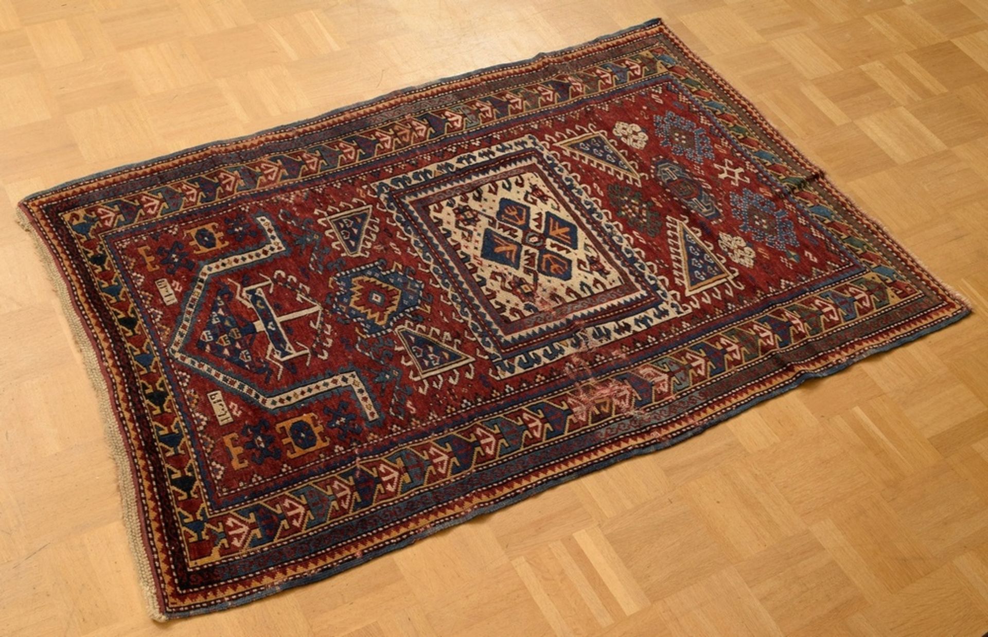 Fachralo Kazak Nischen- oder Gebetsteppich mit w | Fachralo Kazak niche or prayer rug with a white - Bild 2 aus 7