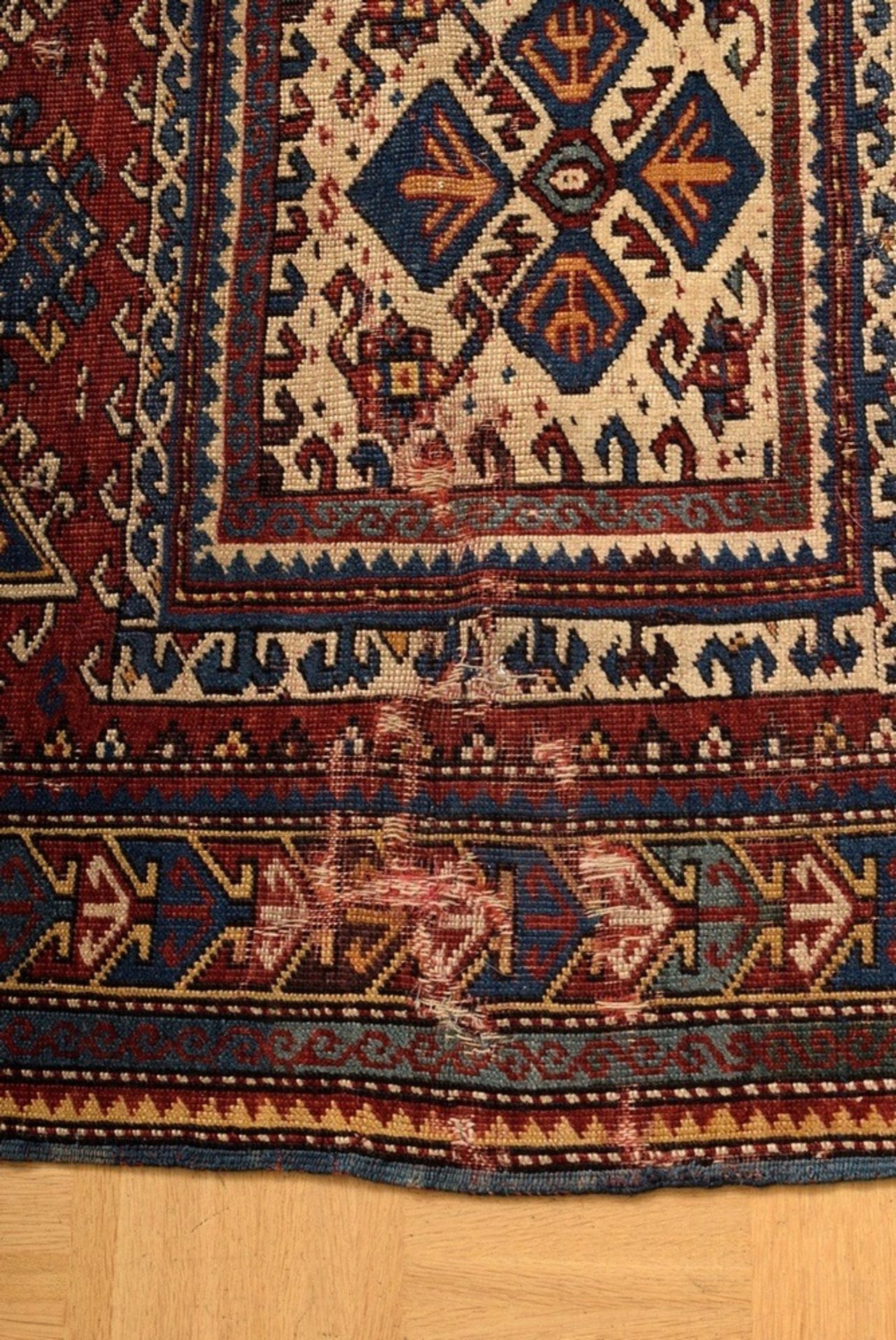 Fachralo Kazak Nischen- oder Gebetsteppich mit w | Fachralo Kazak niche or prayer rug with a white - Bild 3 aus 7