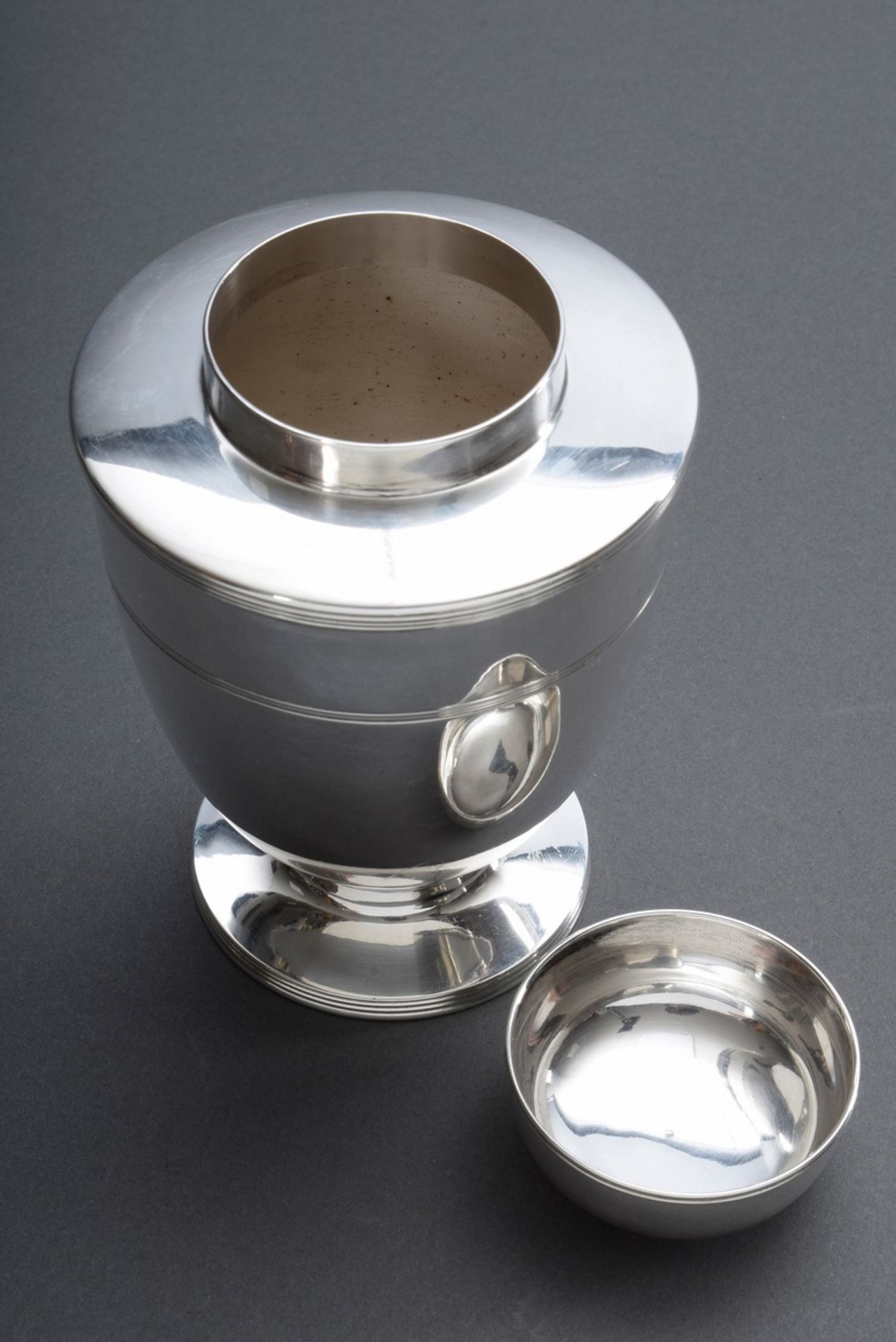 Schlichte Tiffany & Co. Teedose in Urnenform mit | Simple Tiffany & Co. tea caddy in urn form with - Bild 2 aus 4