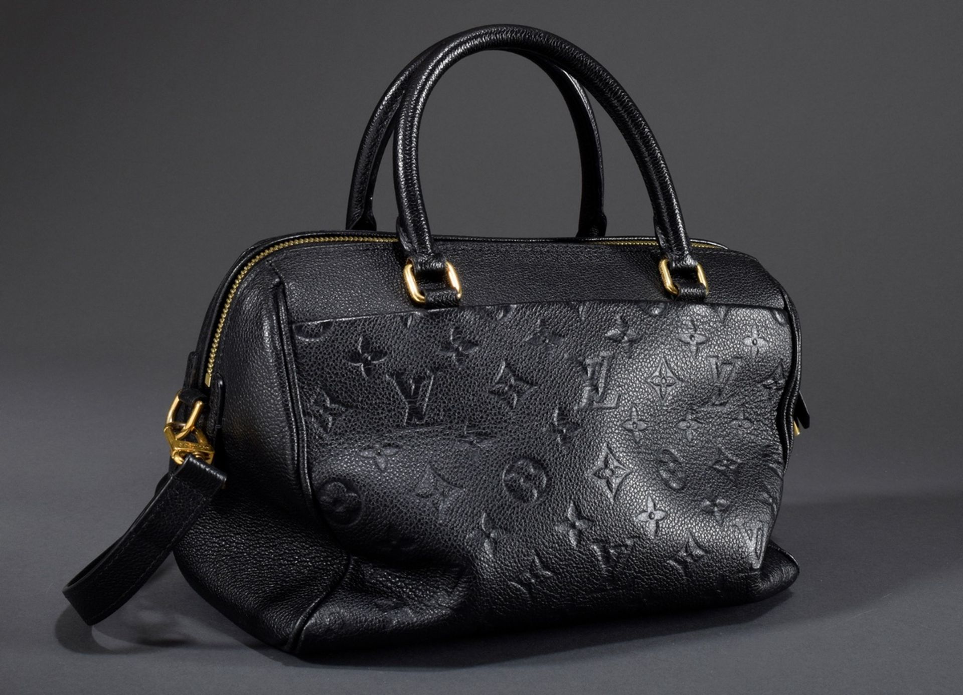 Schwarze Louis Vuitton "Speedy 30" in Monogram E | Black Louis Vuitton "Speedy 30" in Monogram Empr - Bild 2 aus 10