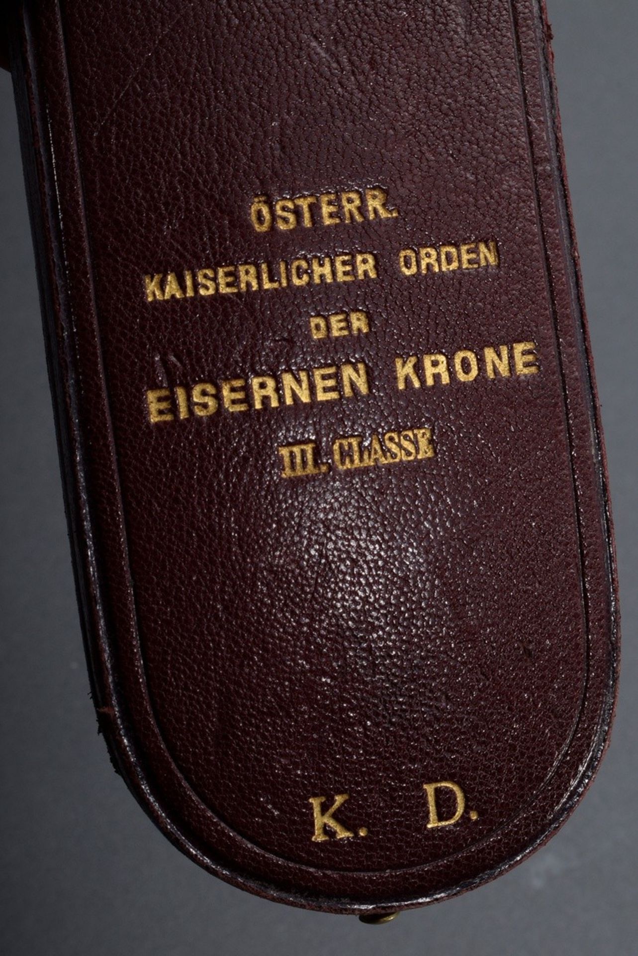 "Österreichisch kaiserlicher Orden der Eisernen | "Austrian Imperial Order of the Iron Crowns III. - Bild 8 aus 9