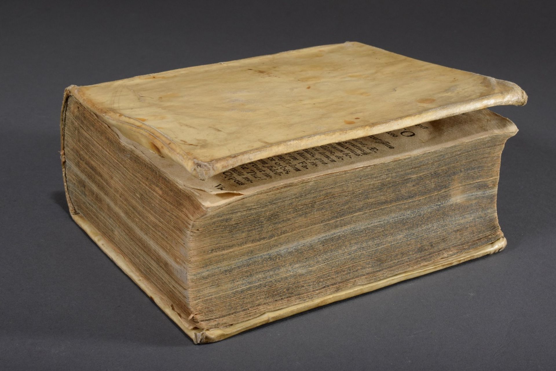 Lateinische Bibel in Pergamenteinband, wohl Schw | Latin Bible in parchment binding, probably Swede - Bild 3 aus 5