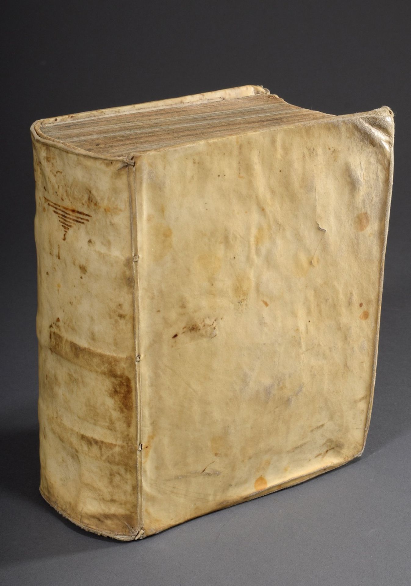 Lateinische Bibel in Pergamenteinband, wohl Schw | Latin Bible in parchment binding, probably Swede - Image 2 of 5