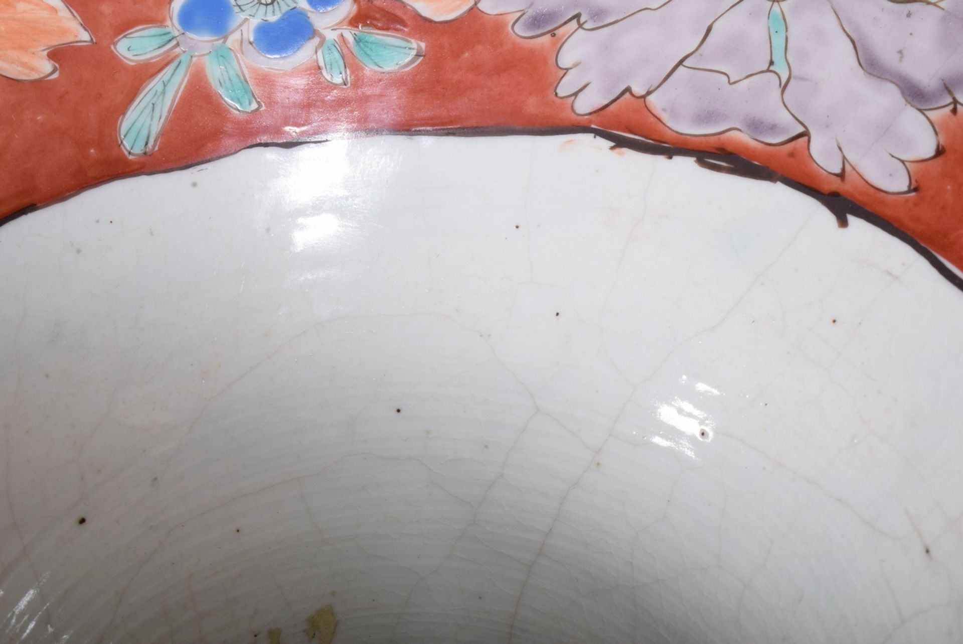Große japanische Bodenvase mit gefächertem Rand | Large Japanese floor vase with fanned rim and "g - Bild 9 aus 12