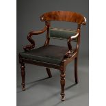 Biedermeier Armlehnstuhl mit "Delfin" Stützen, S | Biedermeier armchair with "Delfin" supports, sco