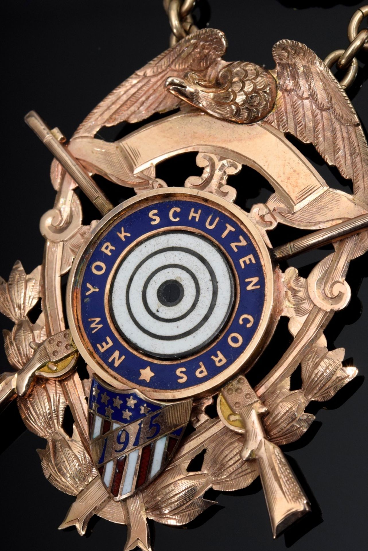 Emailliertes RG 585 Abzeichen des deutschen "Sch | Enamelled RG 585 badge of the German "Schützen C - Bild 2 aus 7