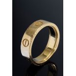 Klassischer Cartier GG 750 "Love" Ring, signiert | Classic Cartier GG 750 "Love" ring, signed and n