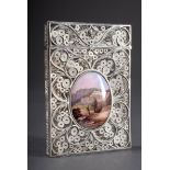 Filigran Etui mit fein gemalter Ansicht in ovale | Filigree case with finely painted view in oval c