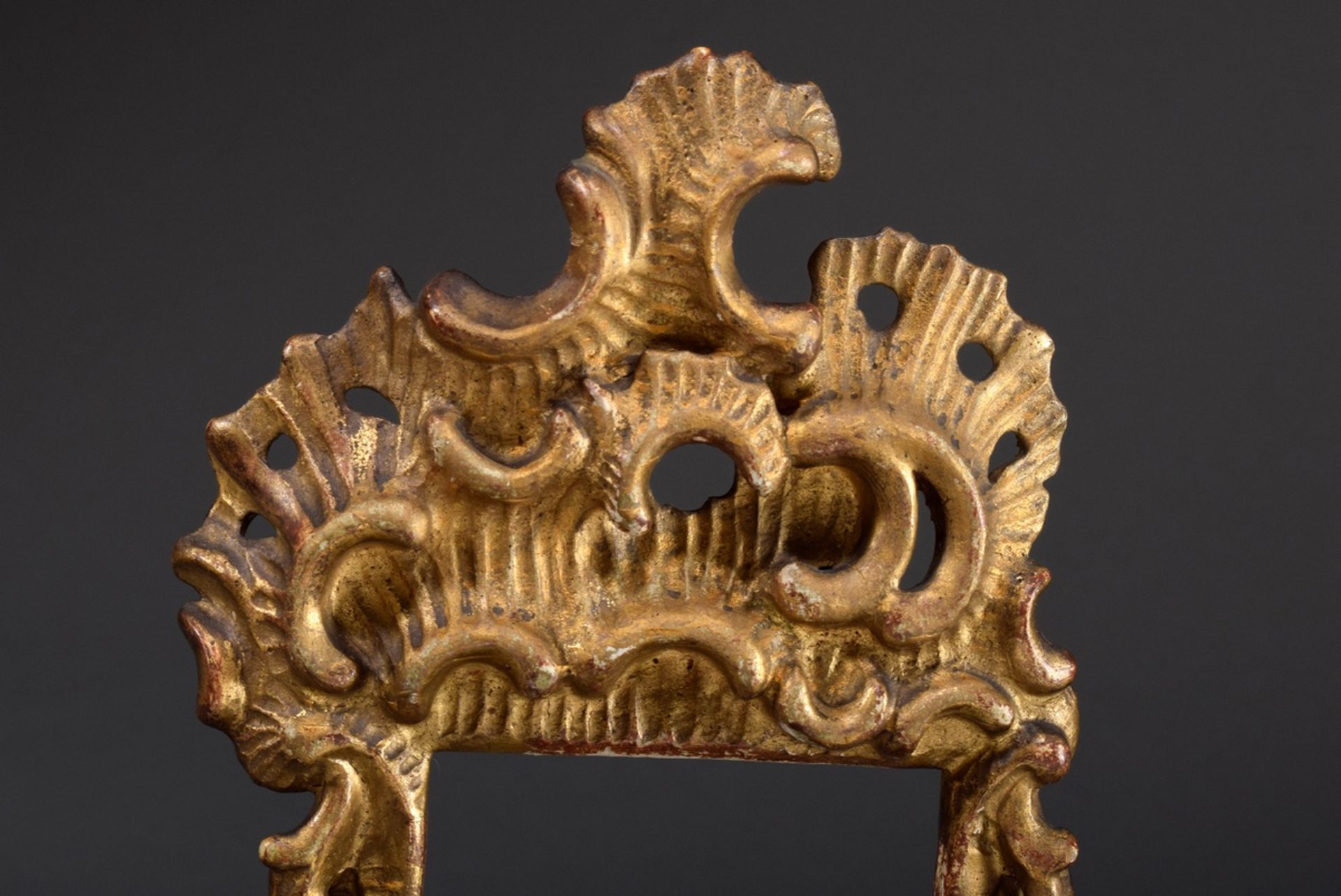 Paar Rocaille-Rahmen, Holz geschnitzt, vergoldet | Pair of rocaille frames, carved wood, gilt, Sout - Image 3 of 5