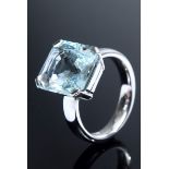 WG 585 Ring mit feinem Aquamarin im Scherenschlif | WG 585 ring with fine scissor-cut aquamarine (a