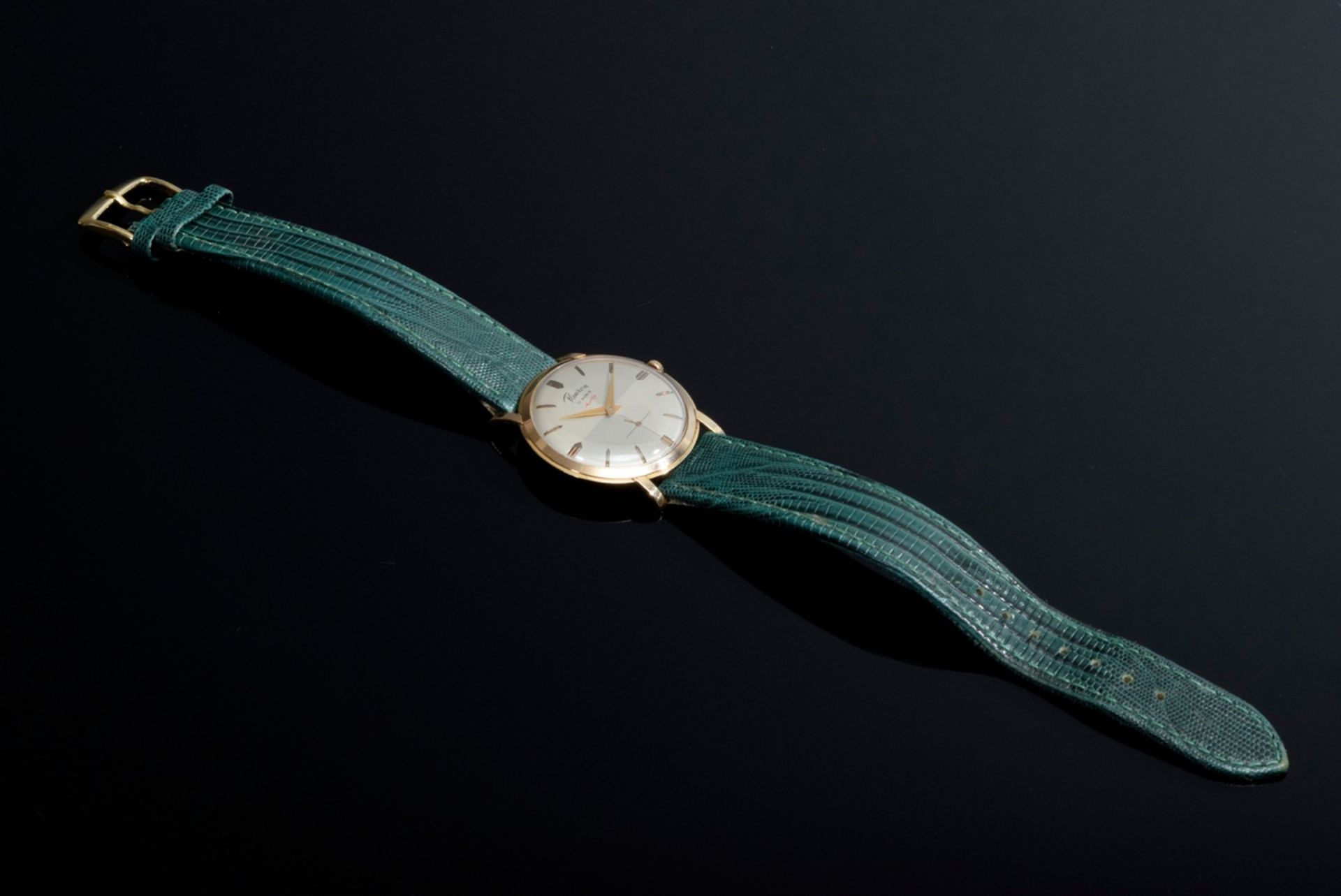 GG 750 Fleuron Armbanduhr mit grünem Eidechsen B | GG 750 Fleuron wristwatch with green lizard stra - Bild 6 aus 6