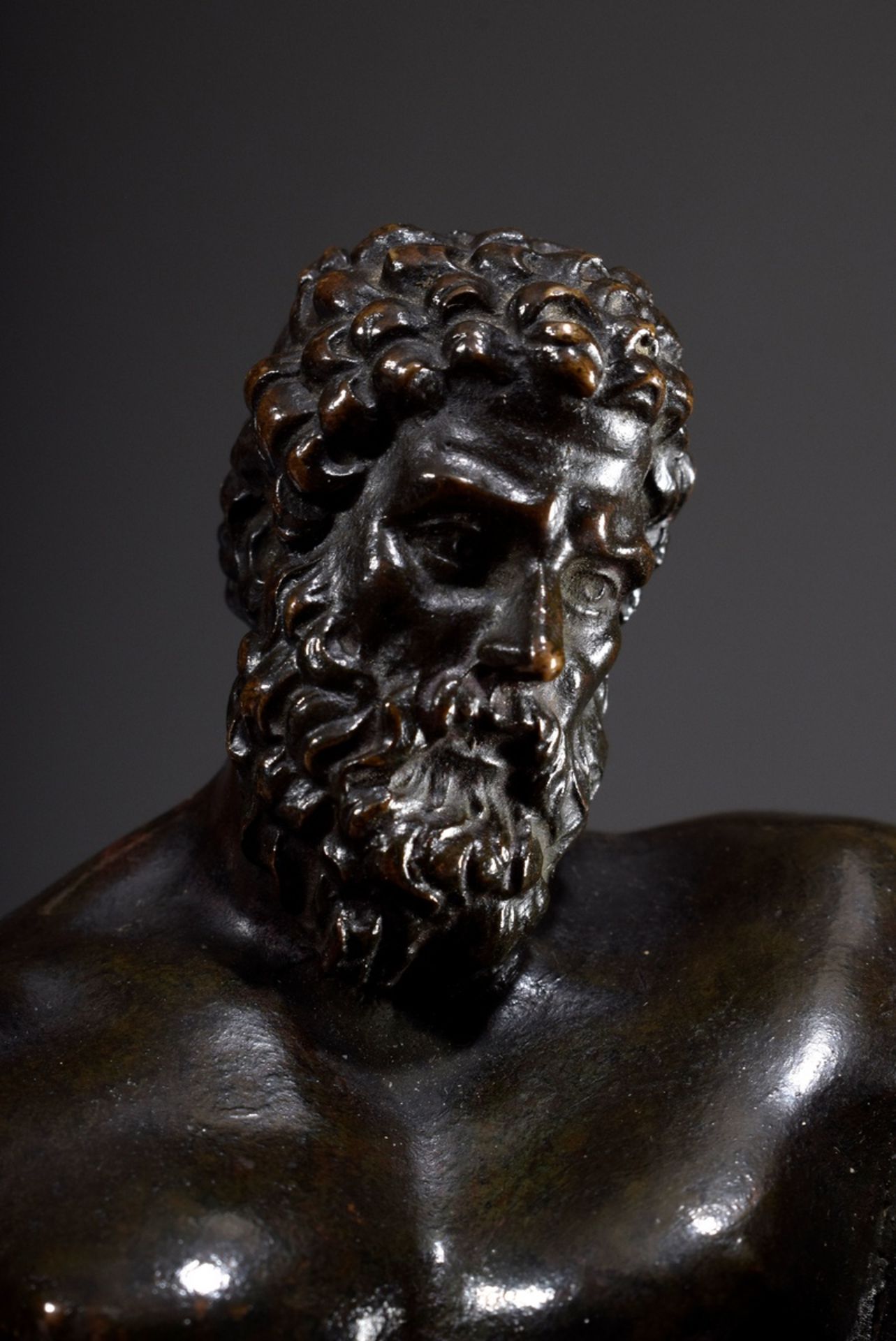 Skulptur "Herkules Farnese", Bronze dunkel patin | Sculpture "Hercules Farnese", bronze dark patina - Image 6 of 7