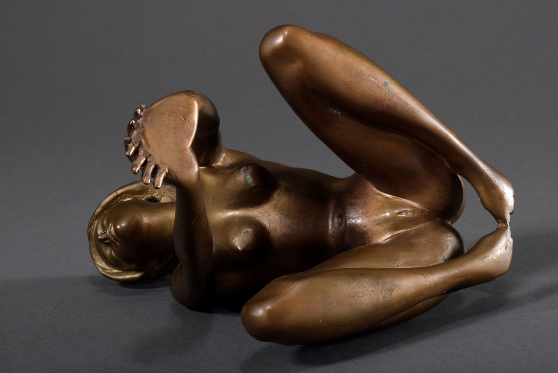 Breker, Arno (1900-1991) "Knieendes Mädchen", Bronze 31/499, sign./num., braun patiniert, Guss Vent - Bild 5 aus 6
