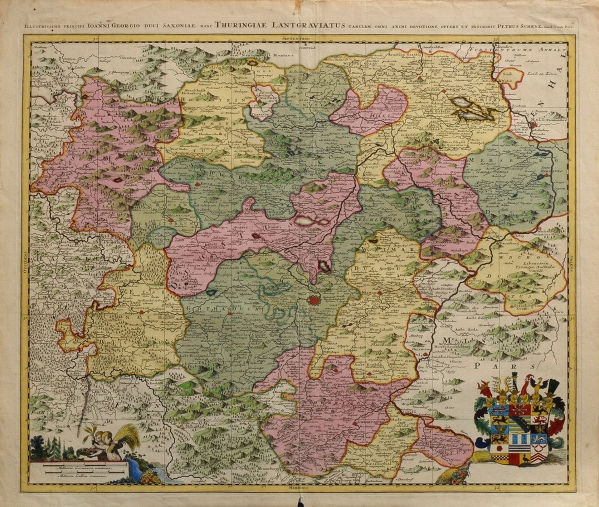 2 Diverse Deutsche Karten: Homann, Johann Baptist (1664-1724) „Nova Territorii Erfordiensis...“, um - Bild 11 aus 11