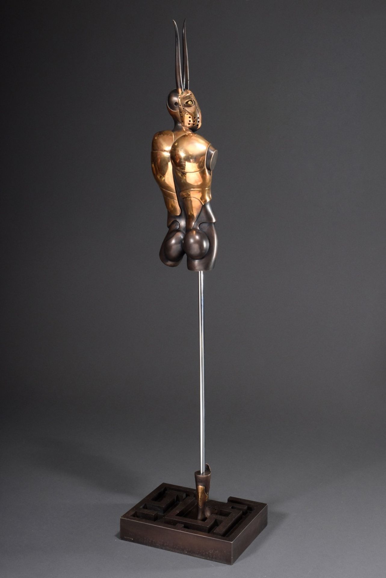 Wunderlich, Paul (1927-2010) "Minotaurus" 1977, Bronze/Stahl/Messing, in Original Kiste, 395/2000,  - Bild 4 aus 7