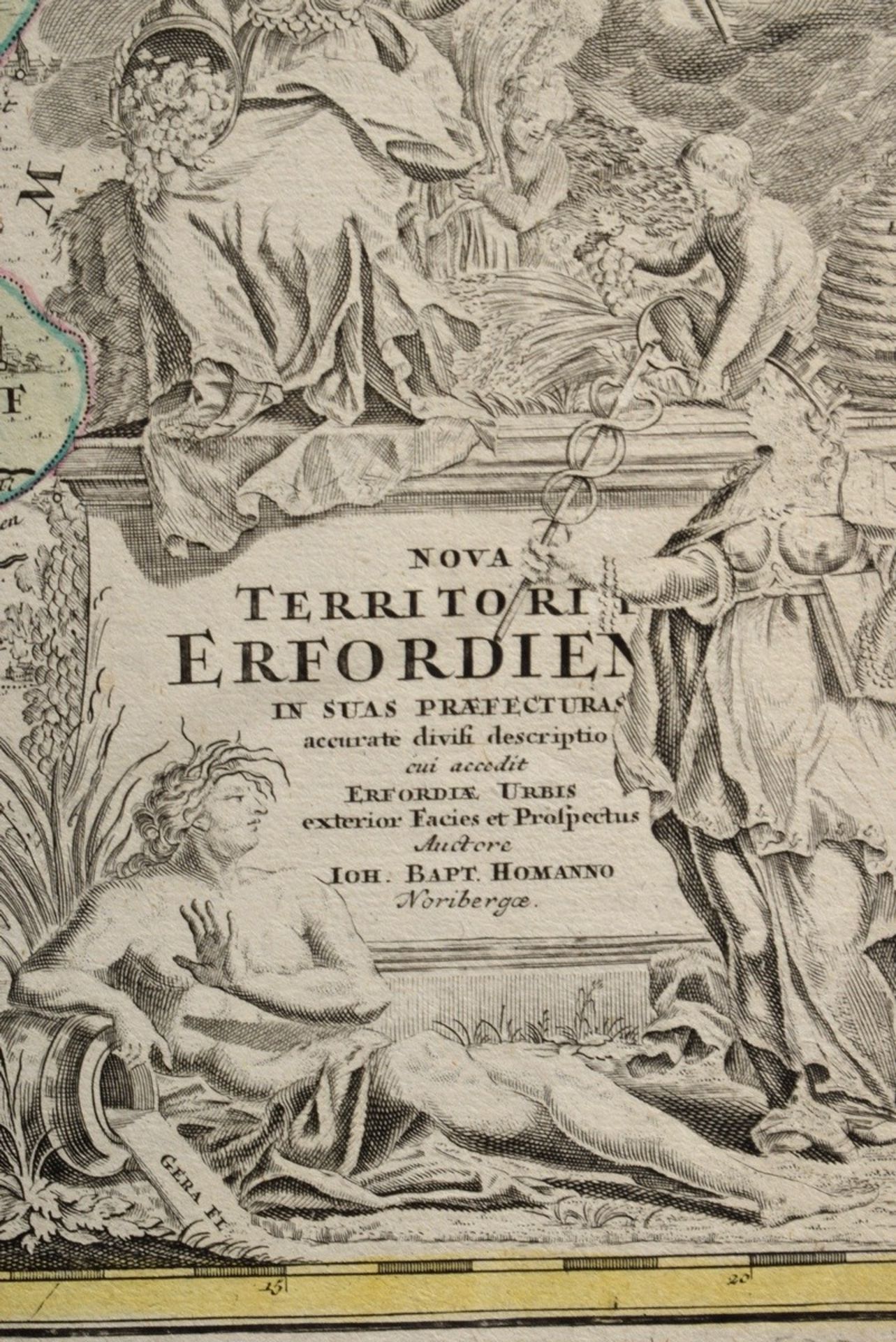 2 Diverse Deutsche Karten: Homann, Johann Baptist (1664-1724) „Nova Territorii Erfordiensis...“, um - Bild 2 aus 11
