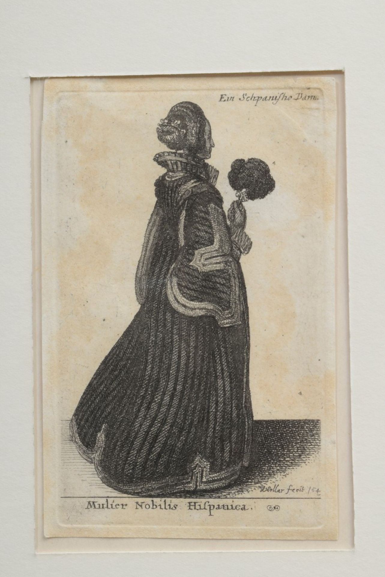 4 Hollar von Prachna, Wenzel (1607-1677), "Ladies in Costume" (Lady Butts - after Hans Holbein/ mat - Image 4 of 5