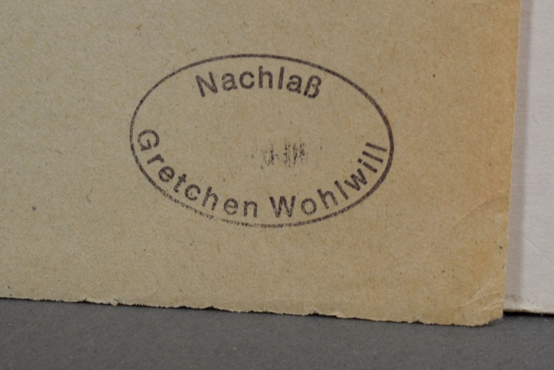 Wohlwill, Gretchen (1878-1962) "Liegender Akt", Kohlezeichnung, Nachlassstempel, 22,3x33,5cm, vergi - Bild 2 aus 2