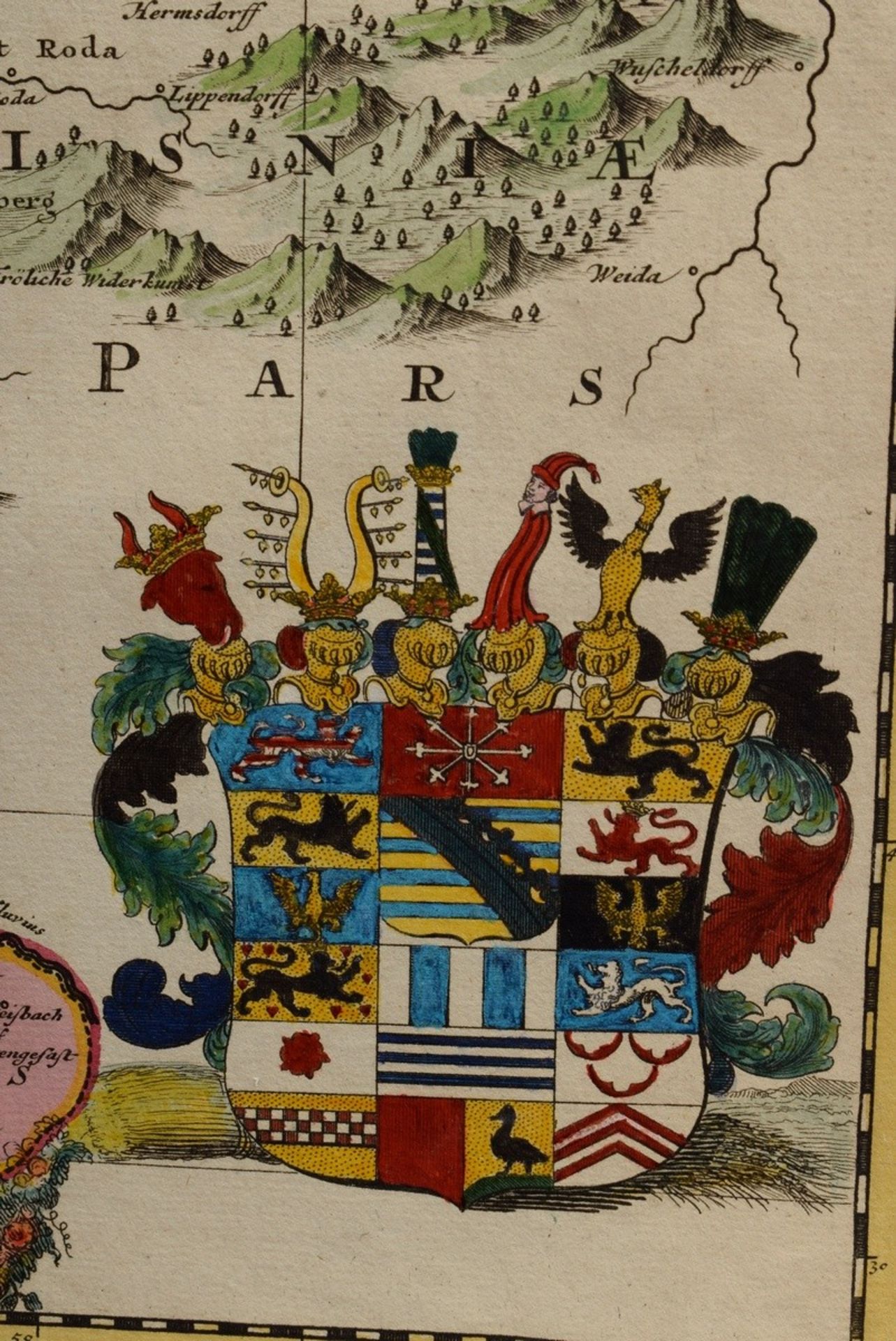 2 Diverse Deutsche Karten: Homann, Johann Baptist (1664-1724) „Nova Territorii Erfordiensis...“, um - Bild 6 aus 11