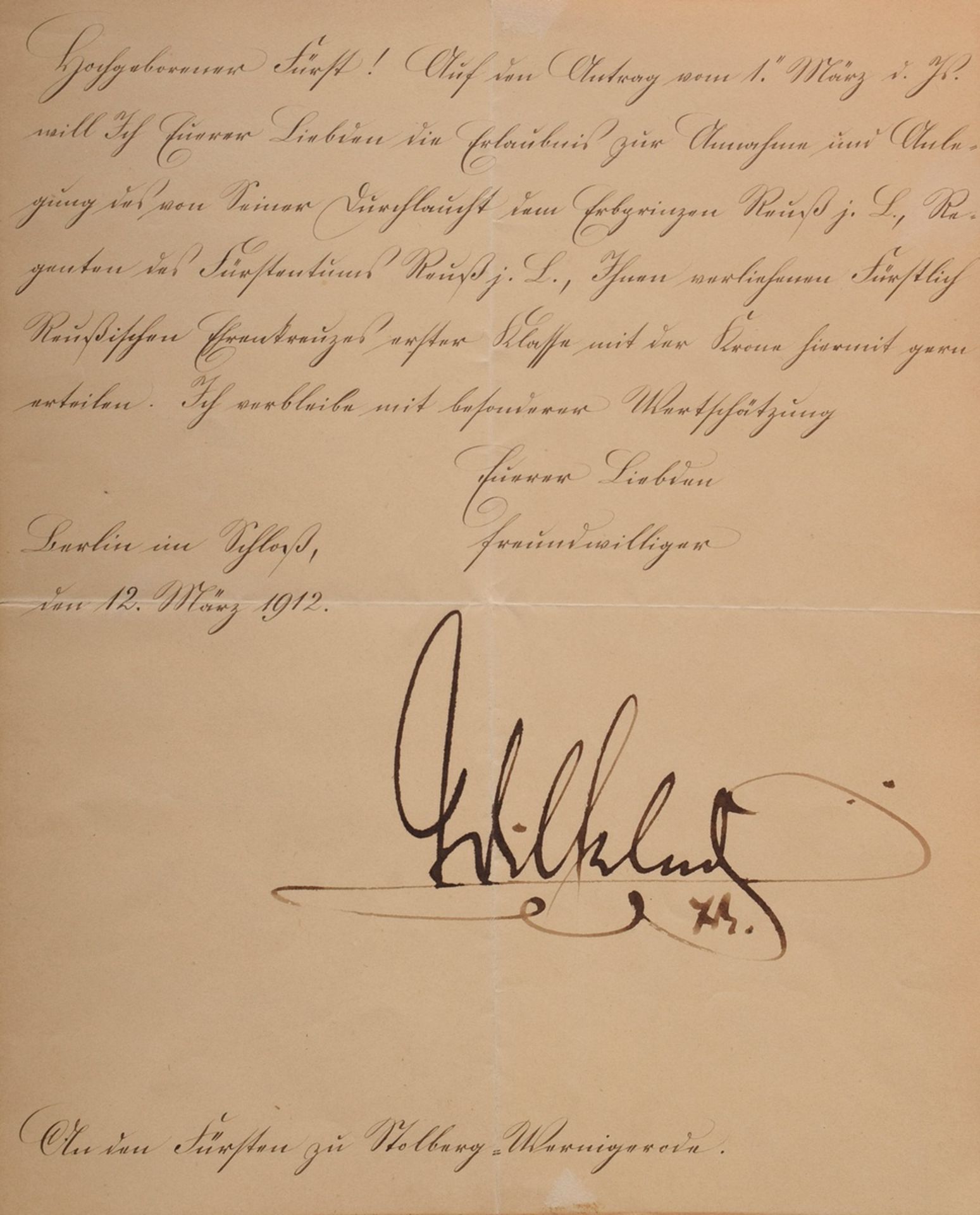 2 Diverse Schriftstücke mit Autographen (eigenhändiger Unterschrift) von Kaiser Friedrich III. ("99 - Bild 2 aus 3