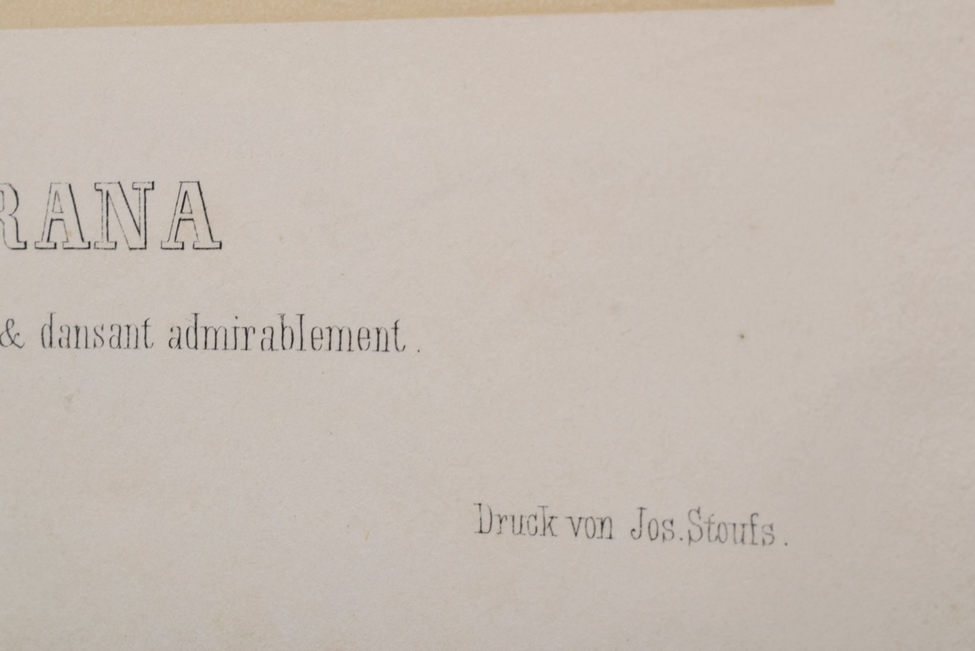 Katzler, Vincenz (1823-1882) "Miss Julia Pastrana", um 1860, Farblithographie, u.r. im Stein sign., - Bild 3 aus 3