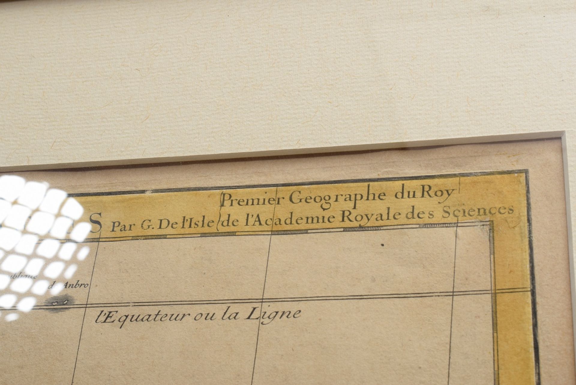 Delisle, Guillaume (1675-1726) „Carte du Congo et du pay des Cafres“, colorierter Kupferstich, wohl - Bild 5 aus 5