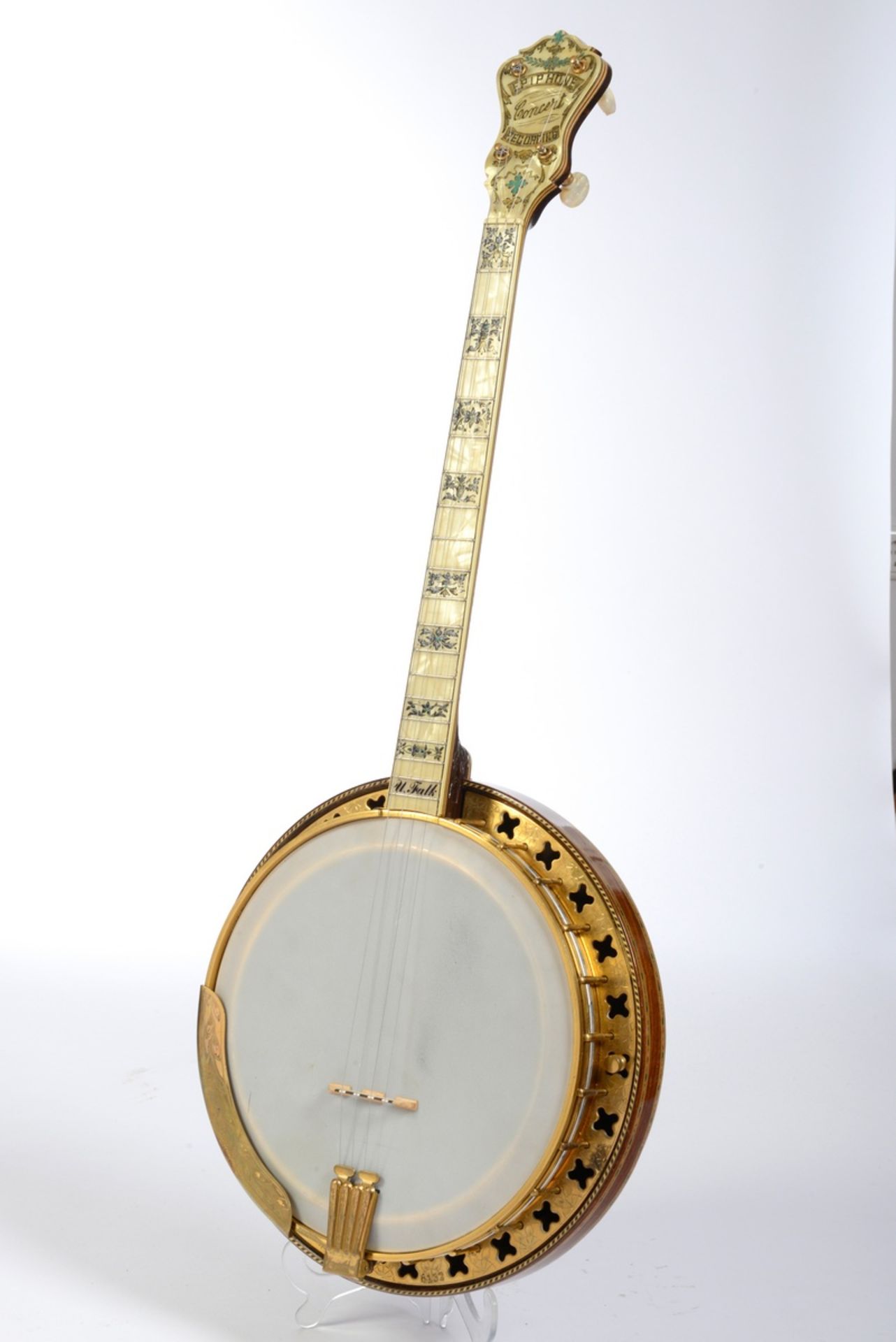 Tenor Banjo, Epiphone Banjo Company, House of Strathopoulo Inc. New York, model Recording Art Conce