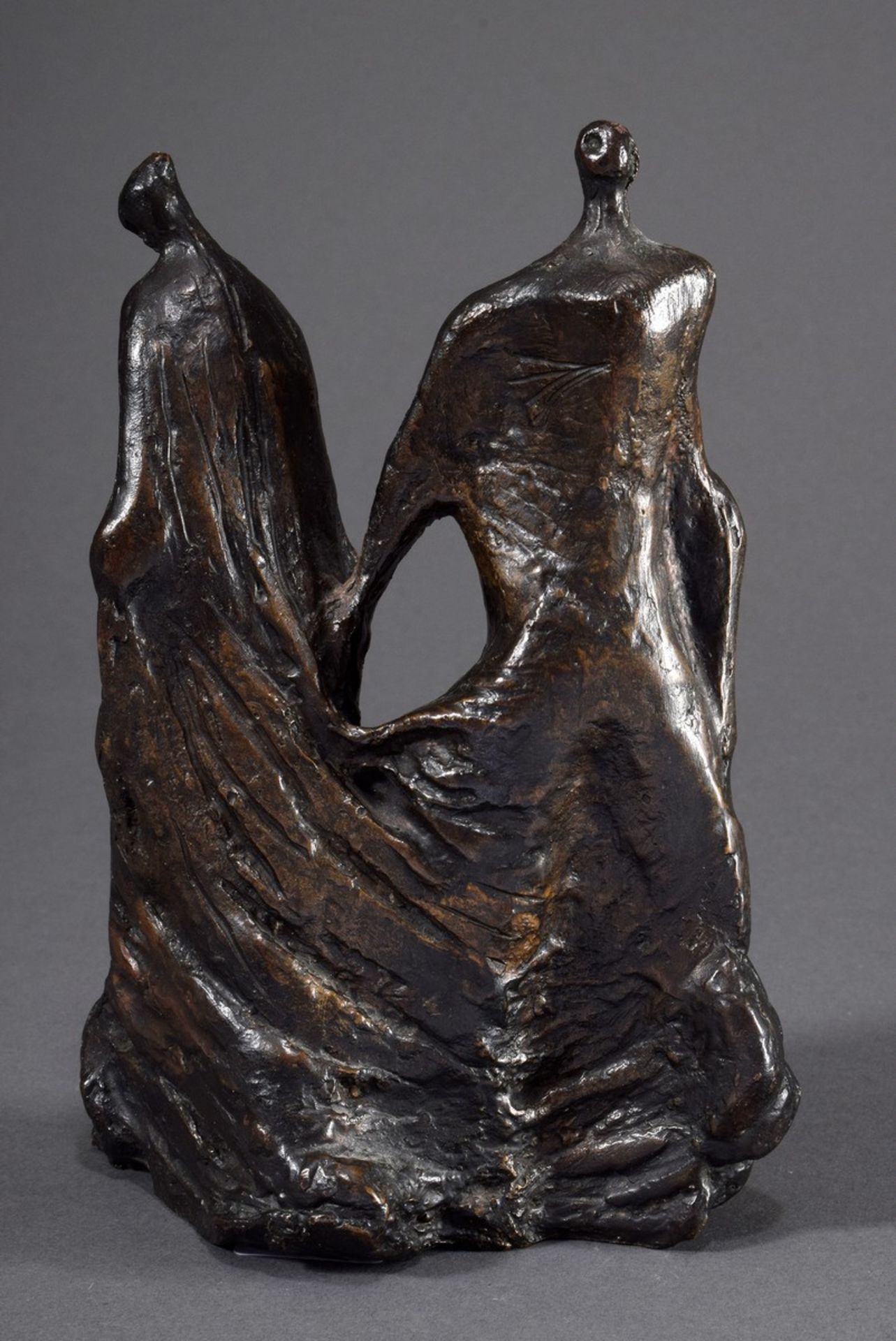 Balden, Theo (1904-1995) "Sich Trennende" 1980/91, Bronze, monogr. "TB 15/12 GS", H. 18,5cm, Prov.: - Bild 2 aus 5