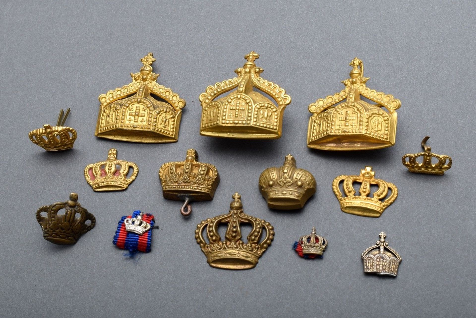 14 Diverse Metall "Kronen" Kaiserliche Marine/Königreich Preußen in verschiedenen Größen und Ausfüh - Bild 2 aus 3