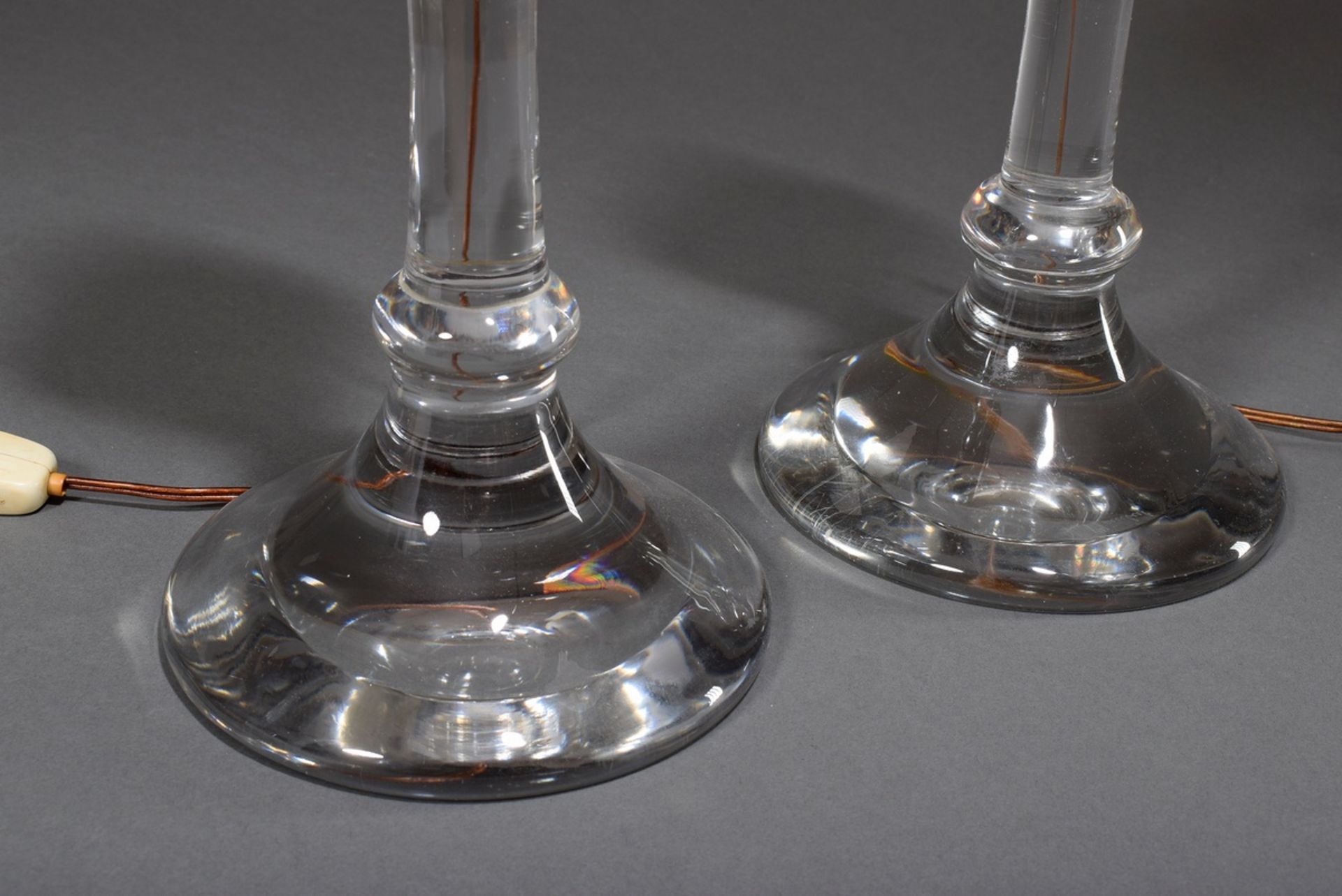2 Maurer, Ingo (1932-2019) "Tiffany" Kristallglas Tischlampen, 1969, am Fuß sign. Val Saint Lambert - Bild 2 aus 4