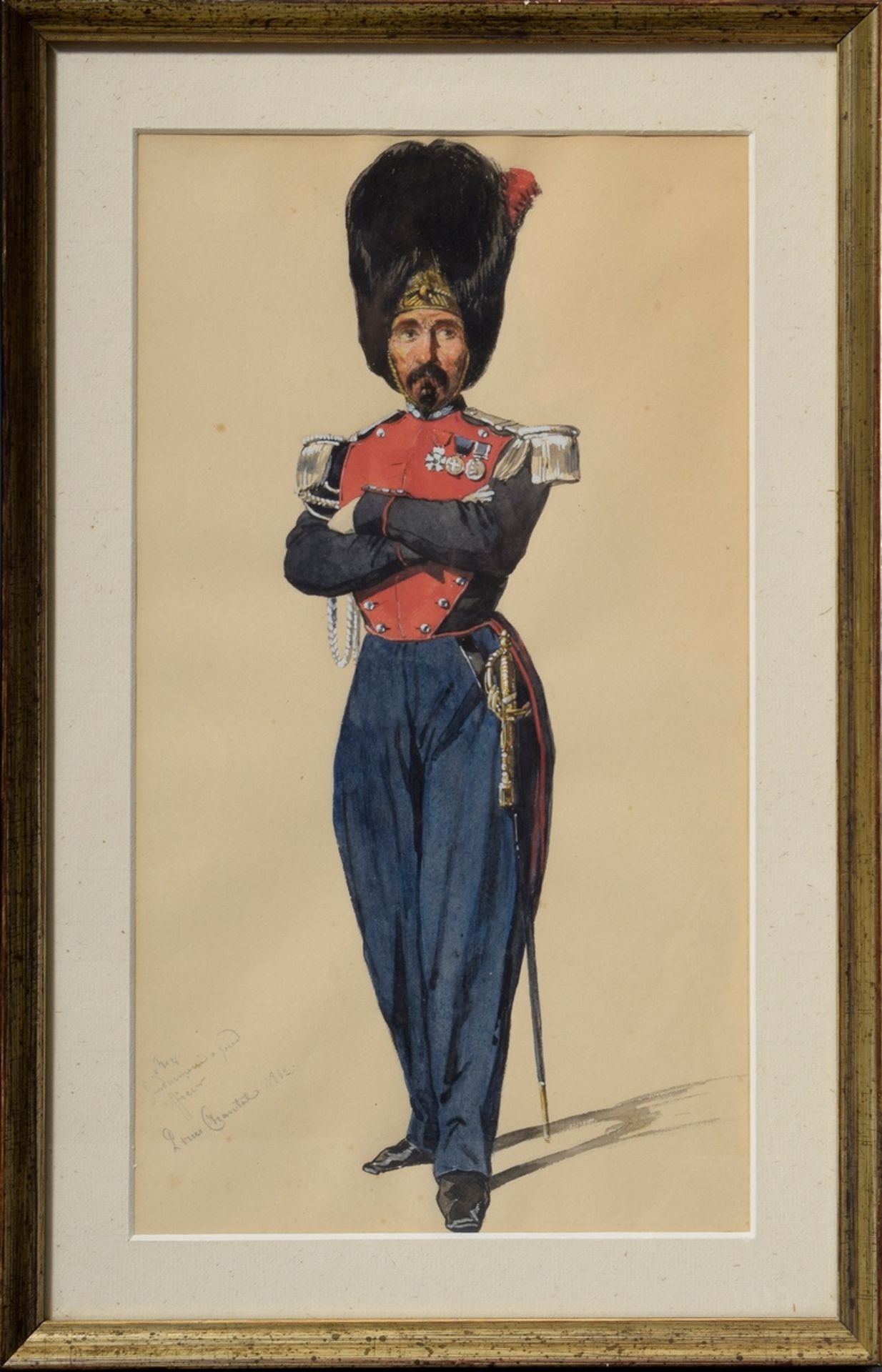 8 Chantal, Louis (1822-1899) "Napoleonische Soldaten", Bleistift/Aquarell, weiß gehöht, u. monogr.  - Bild 13 aus 19