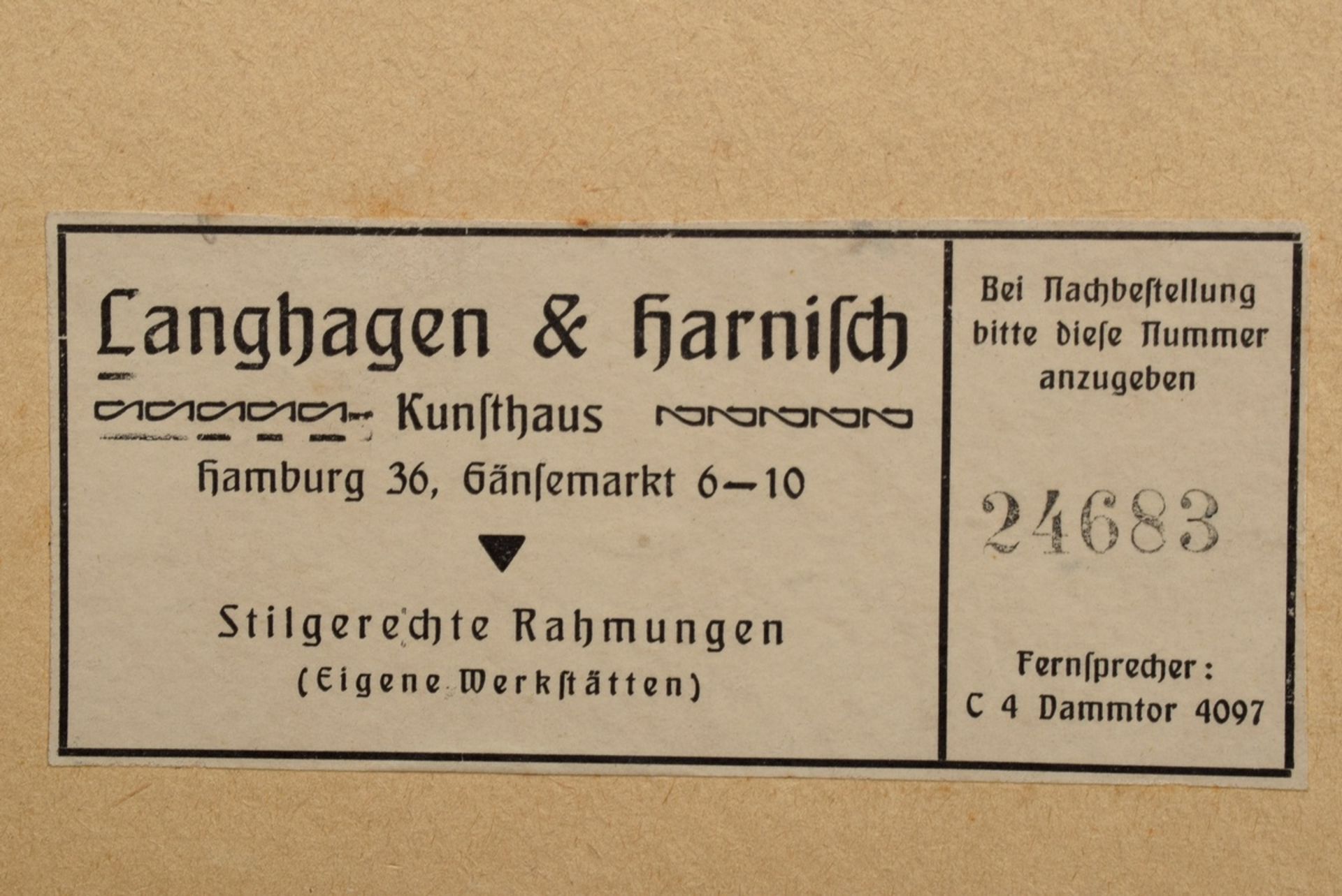 Burghardt, Gustav (1890-1970) "Uhlenhorster Fährhaus", Aquarell/Papier, weiß gehöht, u.r. sign., 28 - Bild 5 aus 5