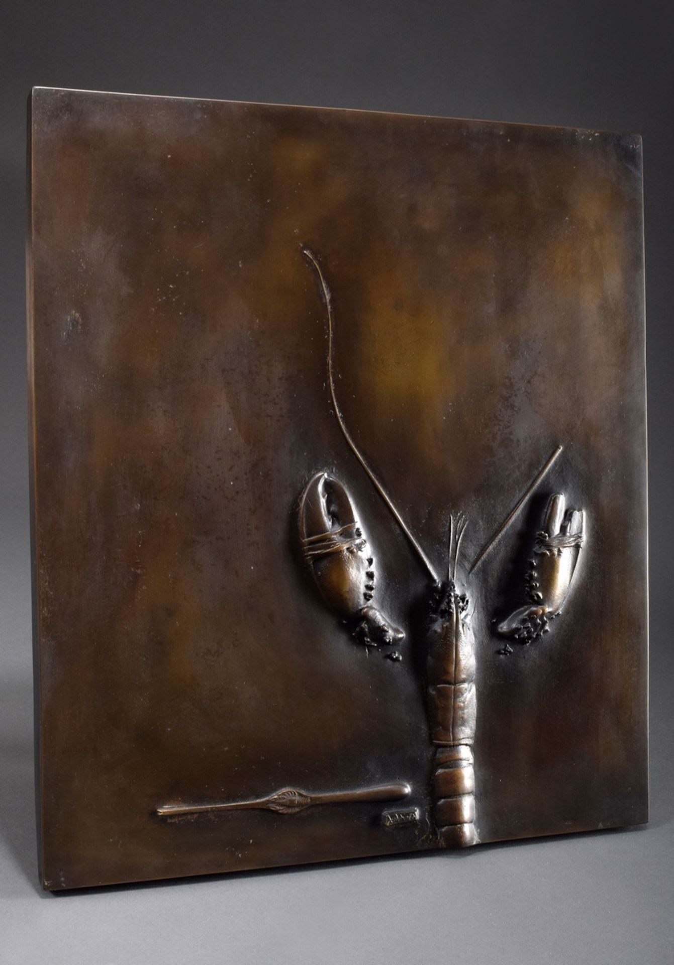 Wunderlich, Paul (1927-2010) Relief "Hummer", Bronze 43/60, sign., Guss: Ara Kunst, 54x46,5x3cm