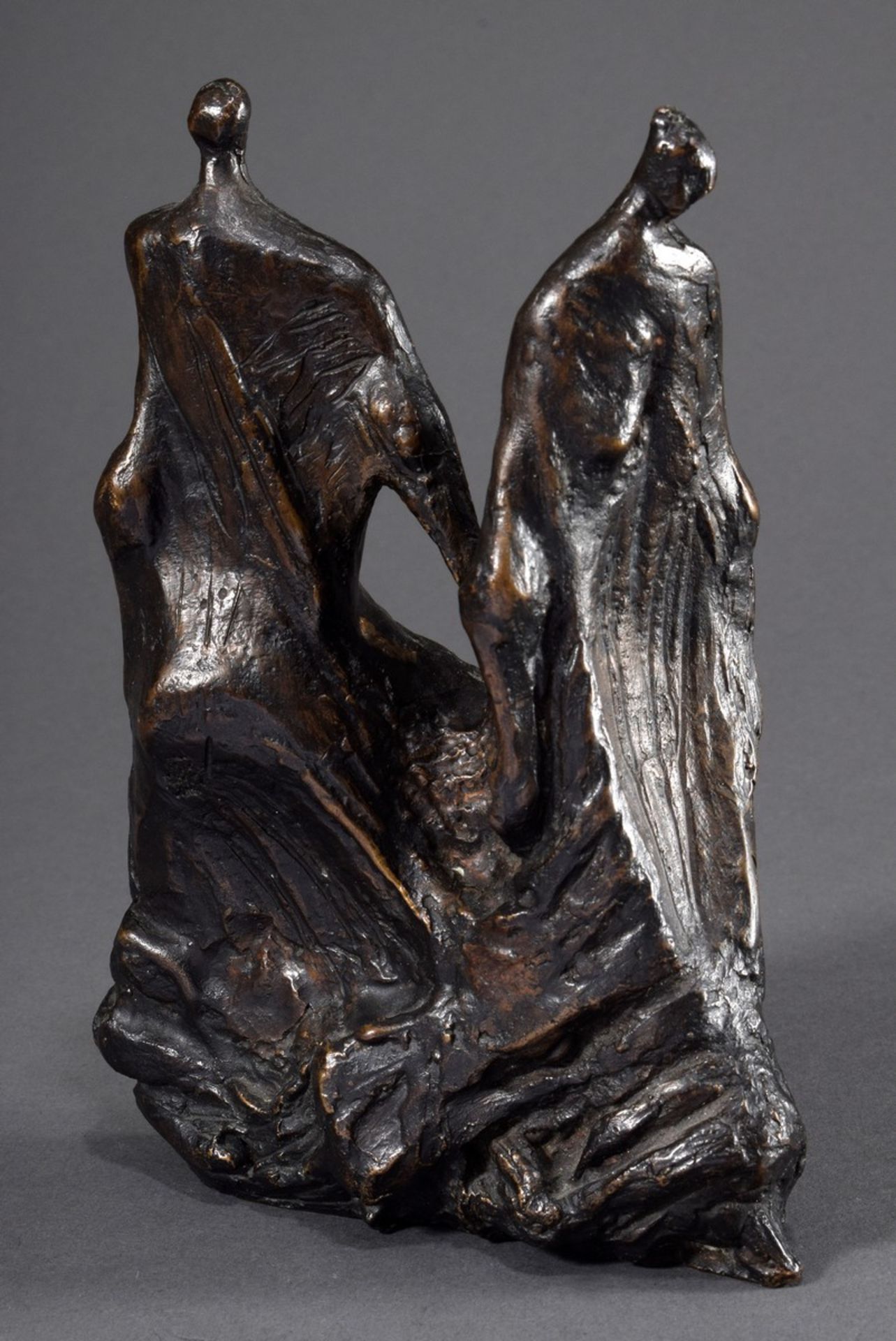 Balden, Theo (1904-1995) "Sich Trennende" 1980/91, Bronze, monogr. "TB 15/12 GS", H. 18,5cm, Prov.: