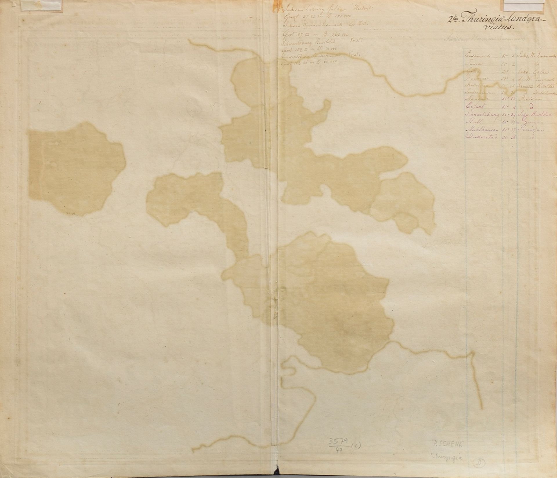 2 Diverse Deutsche Karten: Homann, Johann Baptist (1664-1724) „Nova Territorii Erfordiensis...“, um - Bild 8 aus 11