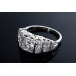 Eleganter Art Deco Platin 950/WG 750 Ring mit Diamant im modifizierten Brillantschliff (ca. 0.50ct/