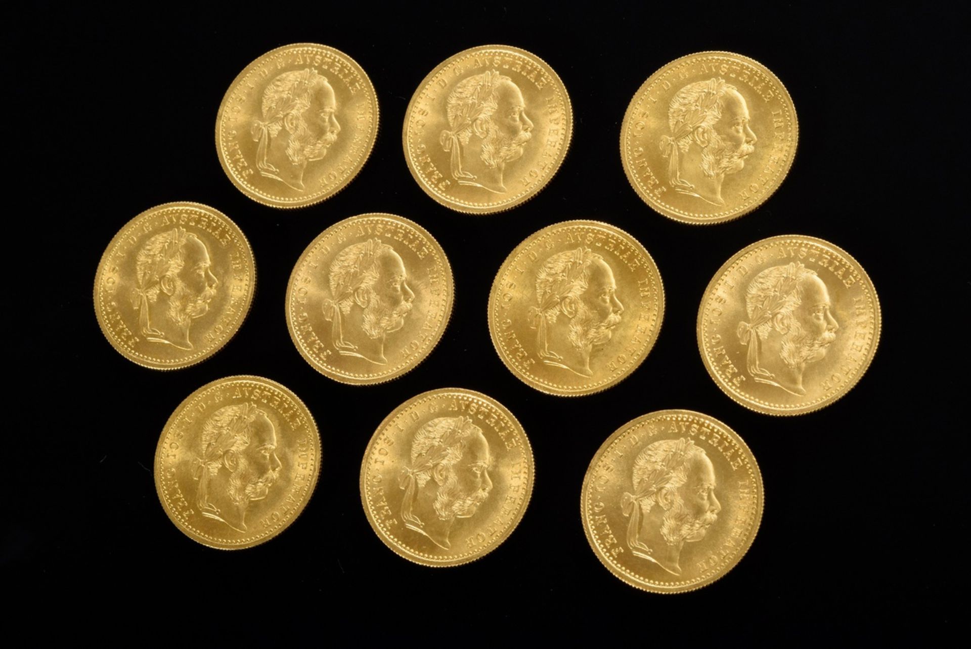10 GG 986 coins "1 Ducat, Austria 1915, Emperor Franz Joseph I", 34.9g, Ø 2cm