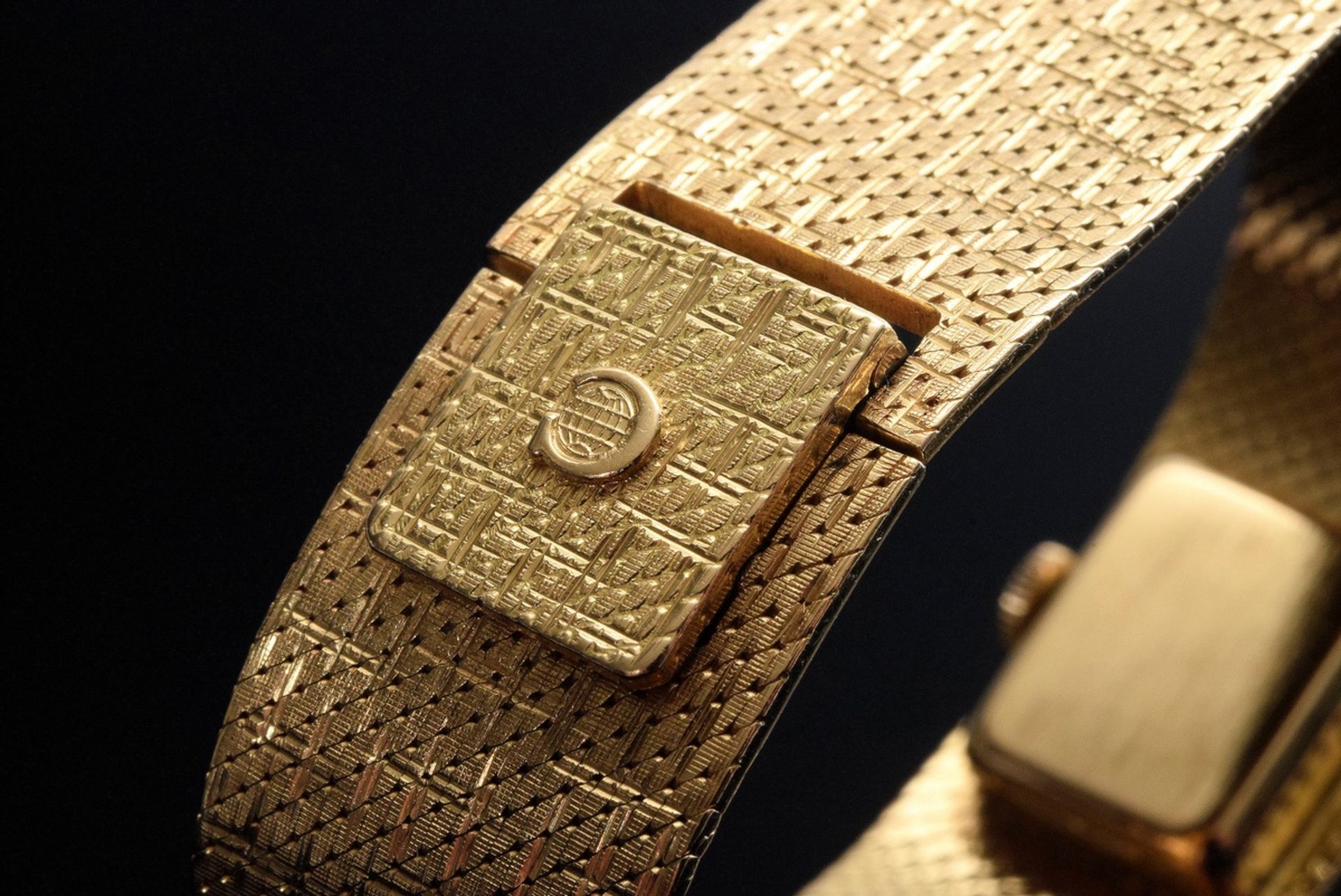 RG 585 Cyma Armbanduhr, Handaufzug, um 1960, 50,3g, L. 17,2cm, gangbar (keine Garantie auf Werk und - Bild 3 aus 4