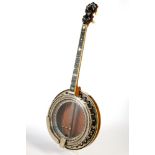 Tenor Banjo, Chas. A. Stromberg & sons, Boston Massachusetts, Modell Marimba, USA ca. 1920-1935, "B