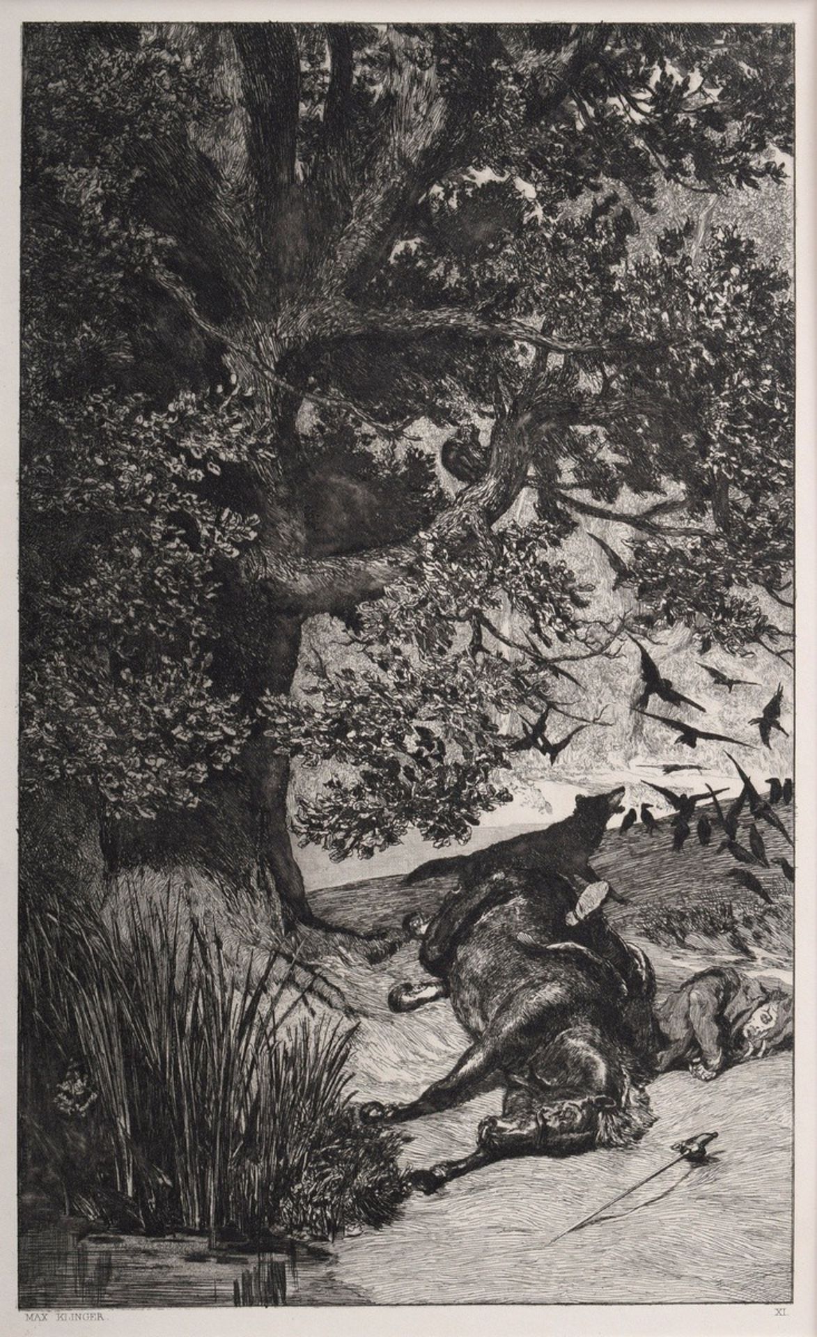 Klinger, Max (1857-1920) "Bear and Elf", "Moonlight" and "Fallen Horseman", from: "Intermezzi", Opu - Image 4 of 6